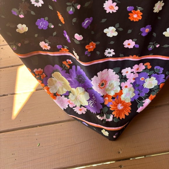 VTG 60s 70s Domino Fashions Floral Maxi Dress | Babydoll | Boho Hippie Medium - Picture 7 of 12